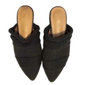 Mi.iM Knit Mules Black Gray Size 7.5
